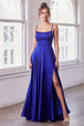 Ladivine B8402 - Vestido de fiesta línea A con tirantes finos