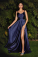 Vestido linea a de saten de Ladivine BD104