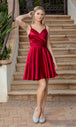Vestido de cóctel con cuello en V y pliegues Dancing Queen 3320