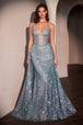 Vestido sin mangas con sobrefalda y brillo de Ladivine C167
