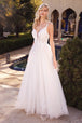 Vestido de novia de tul con detalle de encaje en capas CB072W de Ladivine