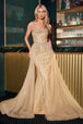 Ladivine CB158 - Vestido de Prom Strapless con Adornos de Strass