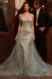 Ladivine CB158 - Vestido de Prom Strapless con Adornos de Strass
