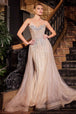 Ladivine CB158 - Vestido de Prom Strapless con Adornos de Strass