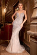 Vestido ajustado sin mangas con pedrería de Ladivine CC0240