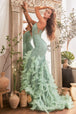 Ladivine CC1608 - Vestido de fiesta con escote en V y sin mangas
