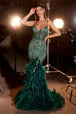 Ladivine CC2308 - Vestido de fiesta sin mangas adornado