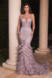Ladivine CC2308 - Vestido de fiesta sin mangas adornado