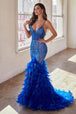 Ladivine CC2308 - Vestido de fiesta sin mangas adornado