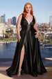 Ladivine CC2349C - Vestido de fiesta con escote en V y sin mangas