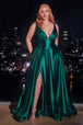 Ladivine CC2349C - Vestido de fiesta con escote en V y sin mangas