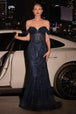 Ladivine CC341 - Vestido de Noche Off-Shoulder con Corsé