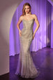 Vestido ajustado sin tirantes con pedrería de Ladivine CC385