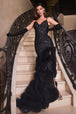 Ladivine CC7621 - Vestido de noche corsé de lentejuelas sin mangas