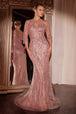 Ladivine CD0105 - Vestido de Noche Estilo Sirena con Lentejuelas