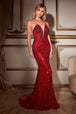 Ladivine CD0216 - Vestido de noche adornado con abalorios