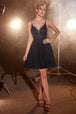 Ladivine CD0226 - Vestido de cóctel línea A a medio muslo