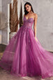 Ladivine CD0230 - Vestido de fiesta línea A con apliques de pedrería