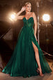 Ladivine CD0230 - Vestido de fiesta línea A con apliques de pedrería