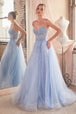 Ladivine CD0230 - Vestido de fiesta línea A con apliques de pedrería