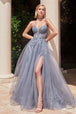 Ladivine CD0230 - Vestido de fiesta línea A con apliques de pedrería