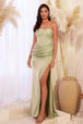 Ladivine CD326 - Vestido de fiesta semicorazón plisado