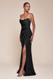 Ladivine CD355 - Vestido de fiesta sin tirantes y escote redondo