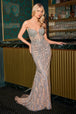 Vestido Largo con Cuentas y Strapless para Prom - Ladivine CD728