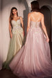 Ladivine CD740 - Vestido de Prom sin Mangas con Apliques Florales 3D