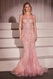 Vestido Largo con Cuentas y Corte Sirena para Prom - Ladivine CD759