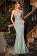 Vestido Largo con Cuentas y Corte Sirena para Prom - Ladivine CD759