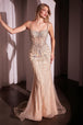 Vestido ajustado sin mangas con pedrería de Ladivine CD766