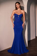 Vestido entallado sin tirantes con pedrería de Ladivine CD768
