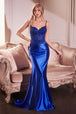 Vestido de satén con apliques, ajustado, con cuello en V, de Ladivine CD776