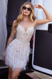 Vestido sin mangas con flecos de lentejuelas por Ladivine CD780