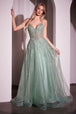 Vestido evasé sin mangas con pedrería por Ladivine CD786