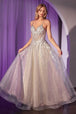 Vestido evasé sin mangas con pedrería por Ladivine CD786