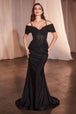 Ladivine CD798 - Vestido de fiesta sirena con cintura fruncida