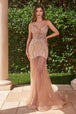 Ladivine CD833 - Vestido de fiesta con corpiño ajustado y adornos de lentejuelas