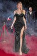 Vestido de satén suave Ladivine CD875