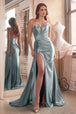 Ladivine CDS441 - Vestido plisado asimétrico