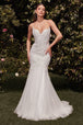 Ladivine CDS482W - Vestido de novia sirena sin tirantes