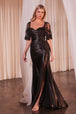 Ladivine CDS499 - Vestido de fiesta con capelina y escote corazón