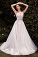 Vestido de novia de gala sin mangas con apliques de Ladivine CDS511W