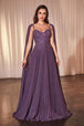 Ladivine CJ937 - Vestido largo plisado en acordeón