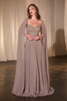 Ladivine CJ937 - Vestido largo plisado en acordeón