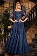 Ladivine CK2401 - Vestido de Noche con Escote Bateau y Bordado