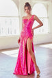 Ladivine CK937 - Vestido de fiesta con un hombro y lentejuelas