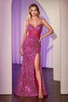 Ladivine CM370B - Vestido de Prom tipo Sheath con Strass