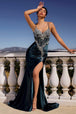 Ladivine CM383 - Vestido de Prom con Escote en Corazón y Adornos de Cristales